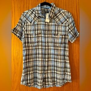 Express Western Style Short-Sleeve Button Down.